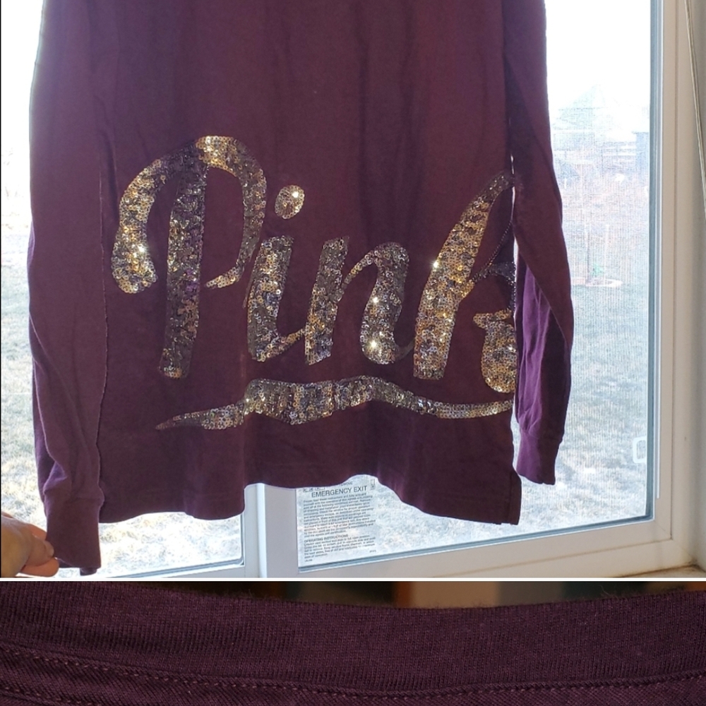 PINK Victoria's Secret Sparkling Purple Blouse